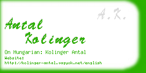 antal kolinger business card